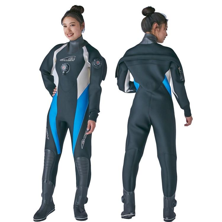 GRUSHドライスーツ レディース DRY SUITS (BK / BL WT) ダイビング用