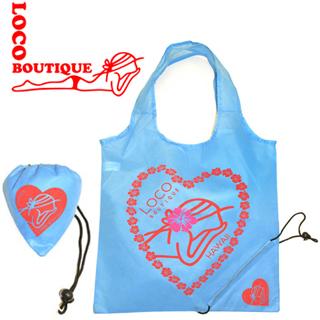 [ LOCO BOUTIQUE ] ロコブティック ハート型エコバッグ WT / BL MKT00317 Loco Heart Eco Bag | 