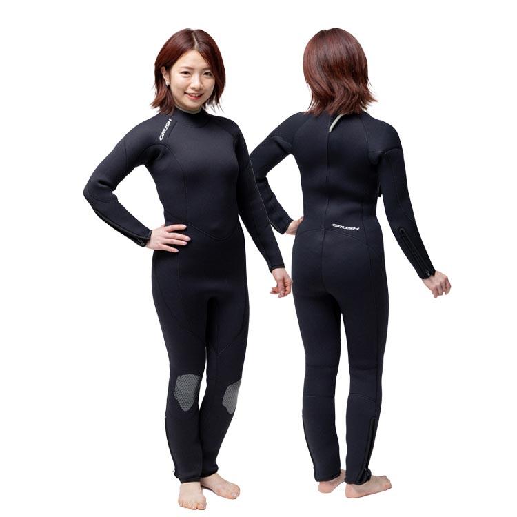GRUSH 5mm ウェットスーツ フルスーツ 黒 GRUSH 5mmウェットスーツ レディース WET SUITS LADES