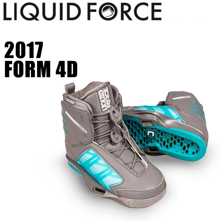 [ Liquid Force ] リキッドフォース 2017年モデル 4D FORM 4Dフォームブーツ ウエイクボード用ブーツ ビンディング | 