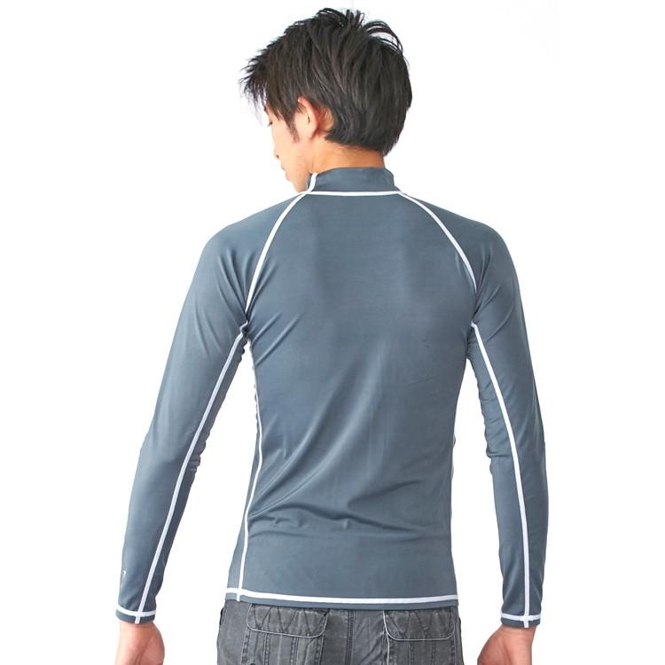 [ GRUSH ] ロングスリーブ ラッシュガード (ユニセックス) [グレー] |  | 01