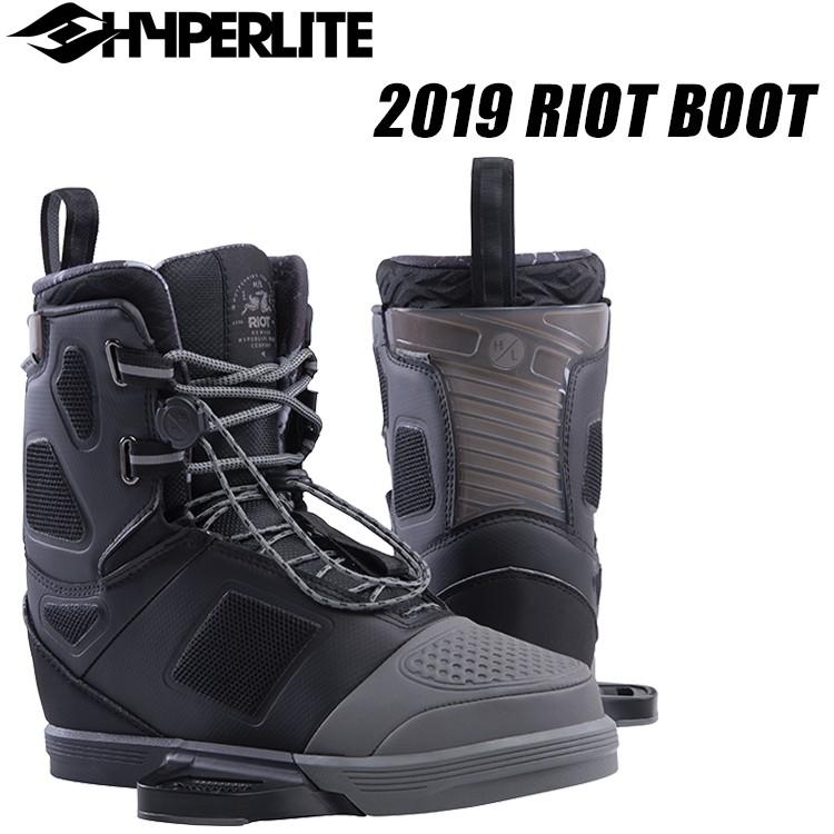 [ HYPERLITE ] ハイパーライト 2019年モデル RIOT Boots ライオットブーツ [Black] ウエイクボード用ブーツ ウェイクボード ビンディング Binding | 