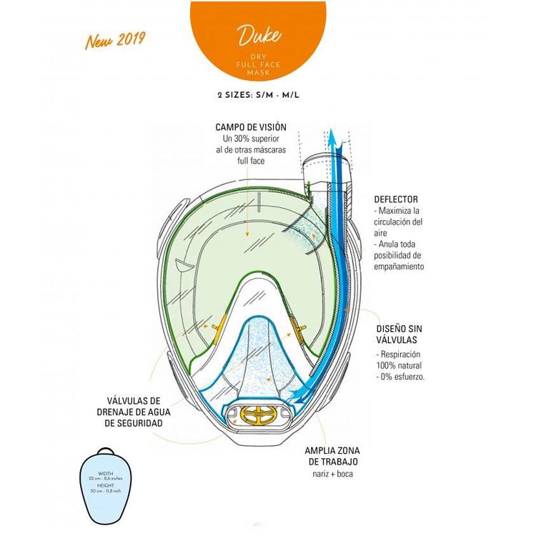 [ Cressi ] 水中メガネ シュノーケルセット DUKE DRY FULL FACE MASK |  | 14