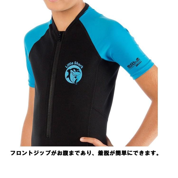 [ Cressi ] クレッシー リトルシャークショーティ LITTLE SHARK SHORTY キッズスーツスプリング 2mm BK/BL 子供用ウエットスーツ |  | 01