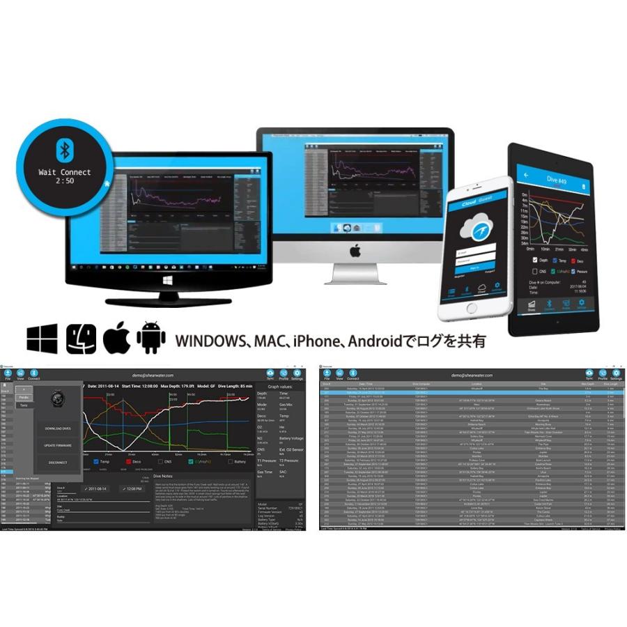 [ SHEARWATER ] シェアウォーター TERIC テリック シルバー ブルー ダイブコンピューター |  | 07