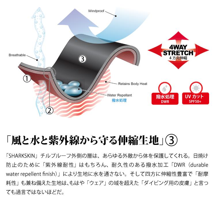 SHARKSKIN ] シャークスキン フードベスト フルジップ Chillproof