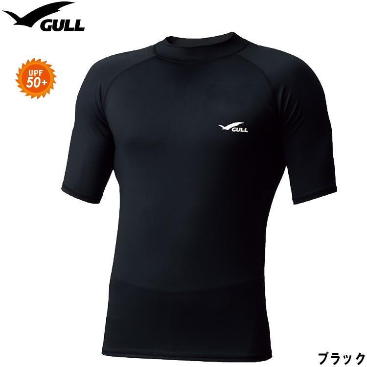 [ GULL ] ラッシュガードショート2 メンズ GW-6656 MEN'S RASH GUARD GW6656 ブラック｜mic21