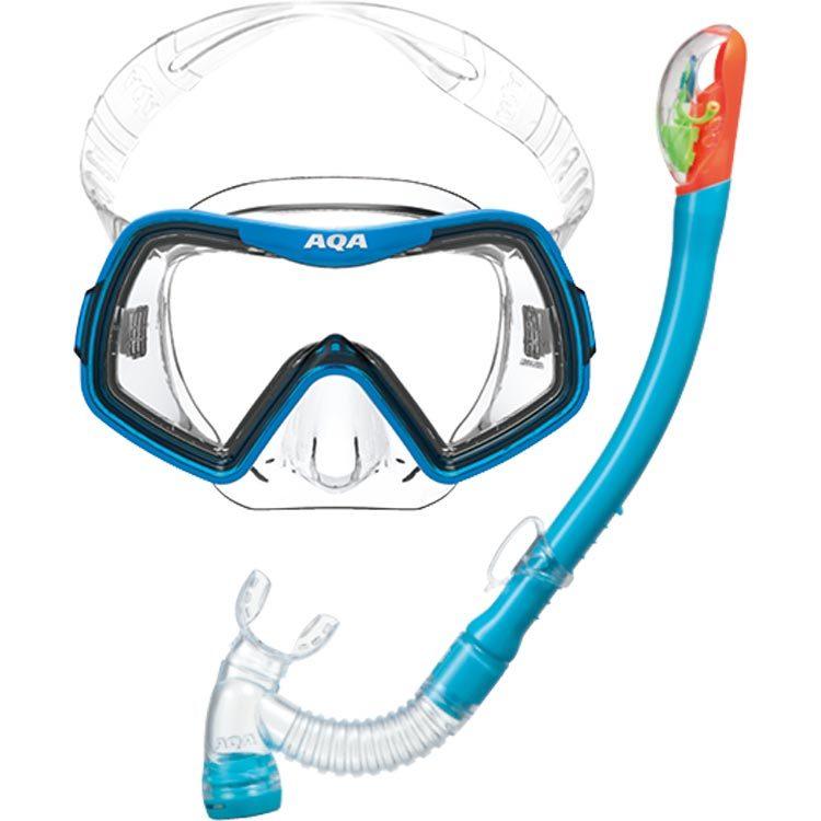 [ AQA ] シュノーケルセット キッズ KZ-9008 アカラソフト ＆ ビキシードライスペシャル シリコン 2点セット ジュニア 4〜９才 子供向け KZ9008 | AQA | 05