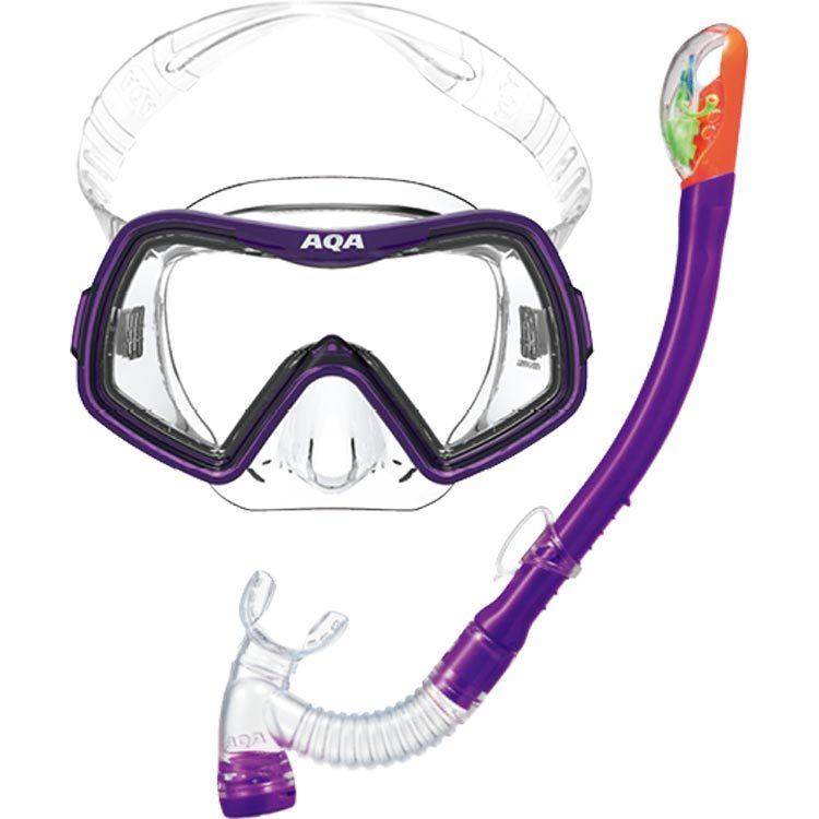 [ AQA ] シュノーケルセット キッズ KZ-9008 アカラソフト ＆ ビキシードライスペシャル シリコン 2点セット ジュニア 4〜９才 子供向け KZ9008 | AQA | 06