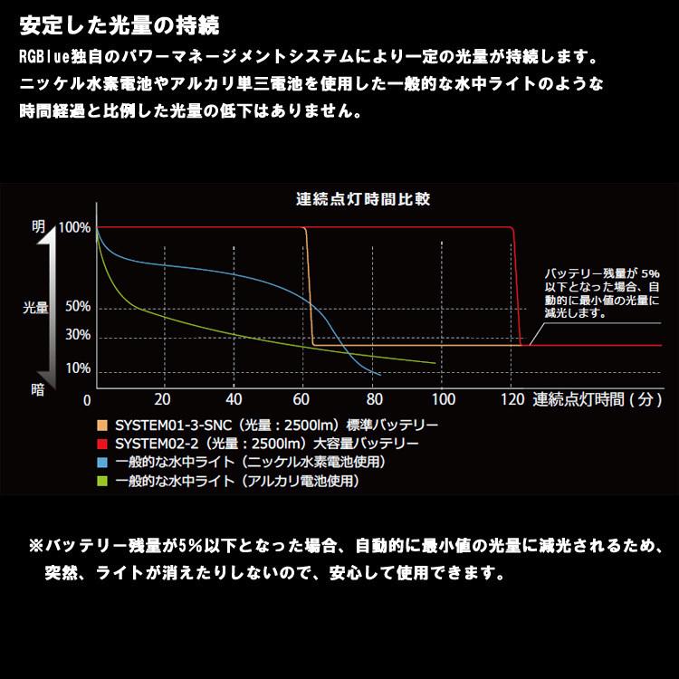 [ RGBlue ] アールジーブルー SYSTEM02:re  SUPER-NATURAL COLOR システム02 スーパーナチュラルカラー S02RE-SNC 水中ビデオライト |  | 03