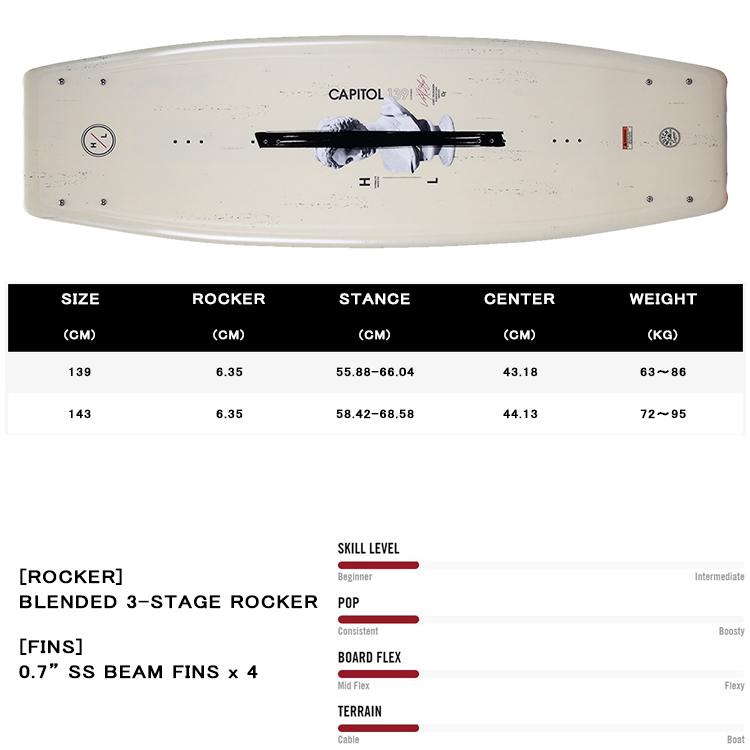 [ HYPERLITE ] ハイパーライト 2023年モデル CAPITOL ウエイクボード |  | 03