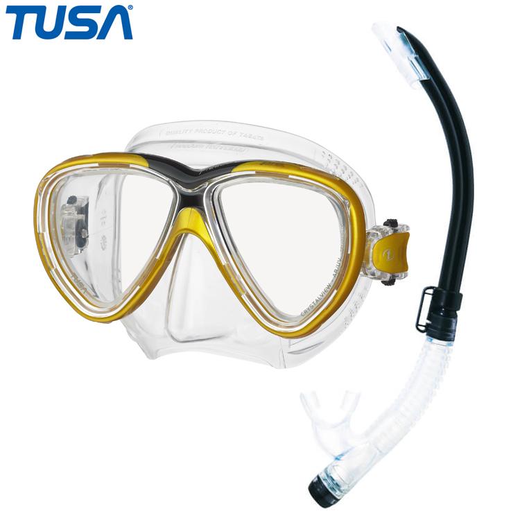 [ TUSA ] M211S フリーダムワンプロ + SP451 スノーケル 軽器材2点セット ダイビング用 マスク スノーケル 2点デット | Tabata | 11