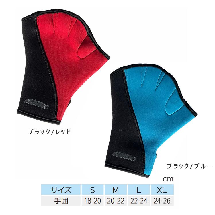 [ BCC ] dlife スイムグローブ ブラック/レッド 水かき付きグローブ パドルグローブ |  | 01