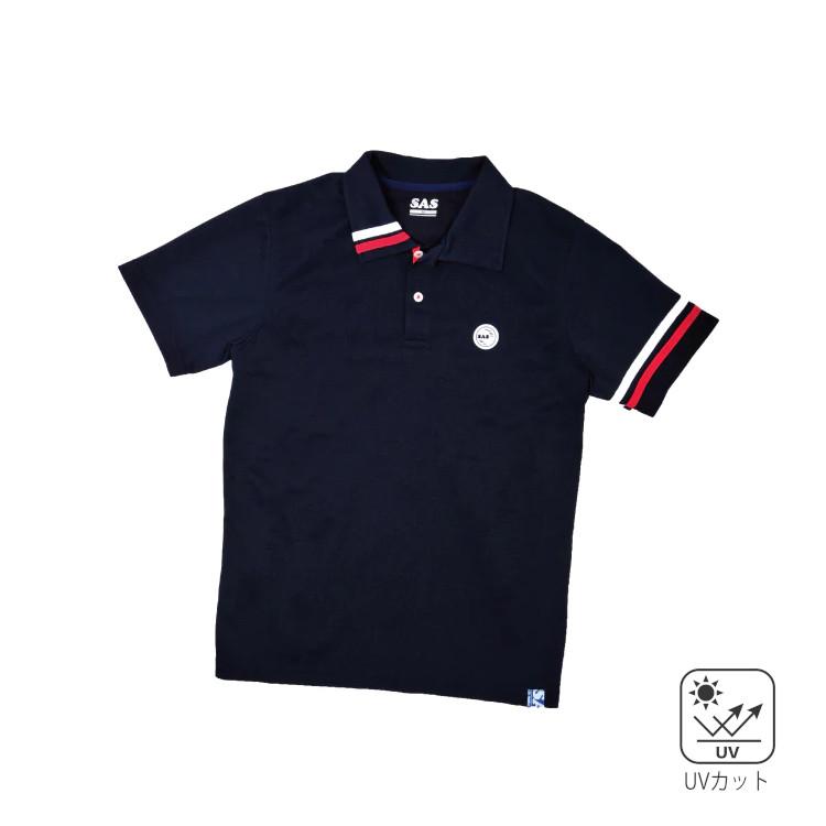 [ SAS ] トリコロール ポロ (NVY) 40012 TRICOLOR POLO ポロシャツ UV吸汗速乾 |  | 01