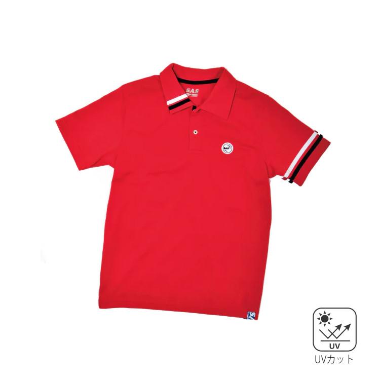 [ SAS ] トリコロール ポロ (RED) 40012 TRICOLOR POLO ポロシャツ UV吸汗速乾 | 