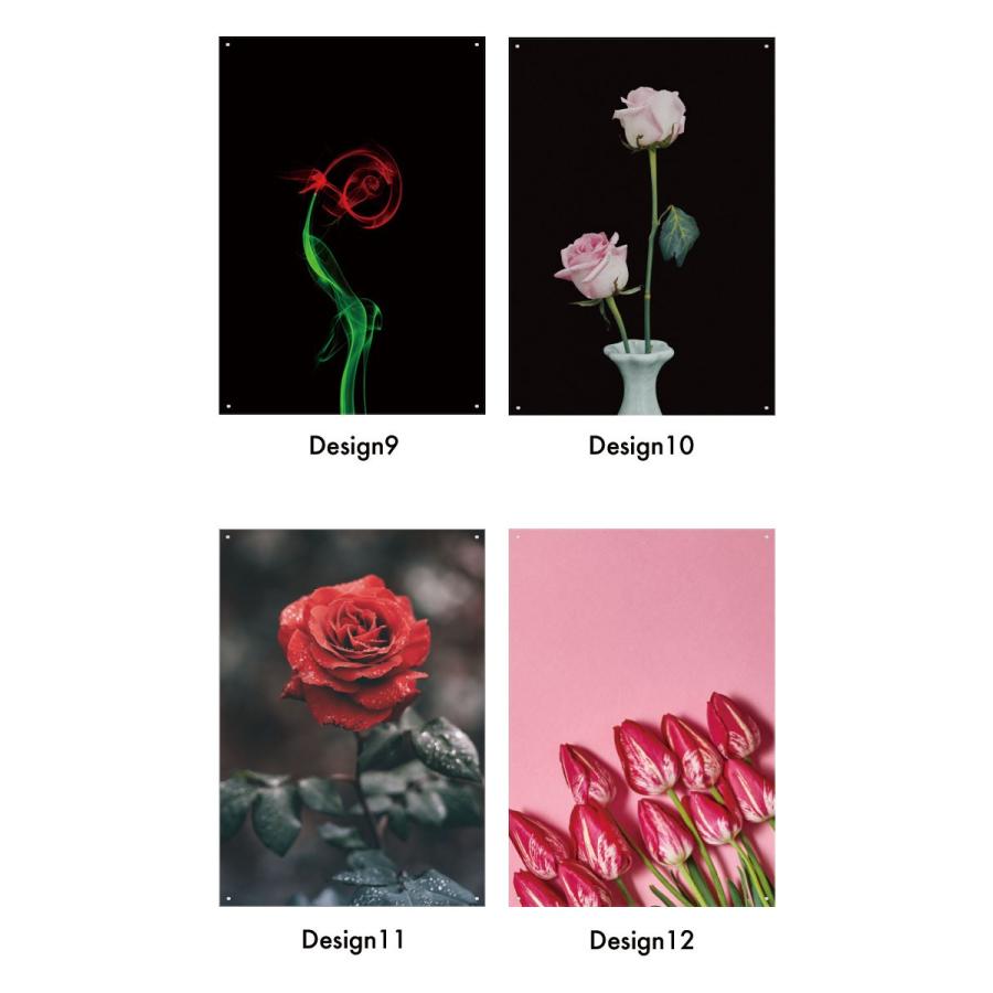 アートパネル アクリル パネル A1 壁掛け 花柄 バラ 虹色 カラフル