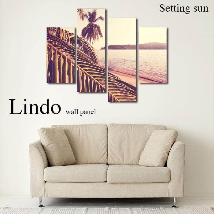 アートパネル 海 ビーチ ハワイ 西海岸 浜辺 夕日 サンセット カンクン