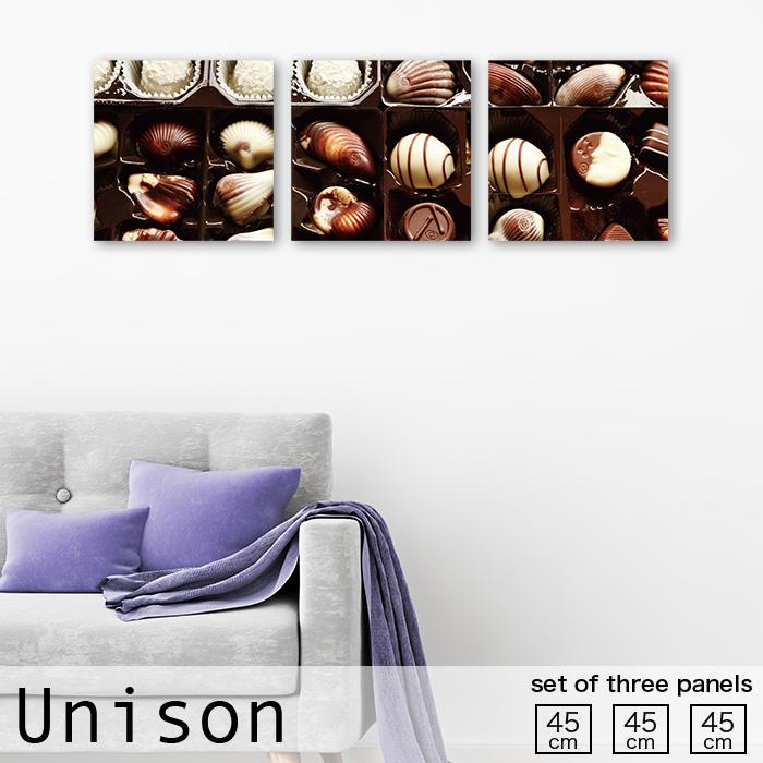 アートパネル 壁掛け 45cm 3枚セット チョコレート ショコラ チョコ お