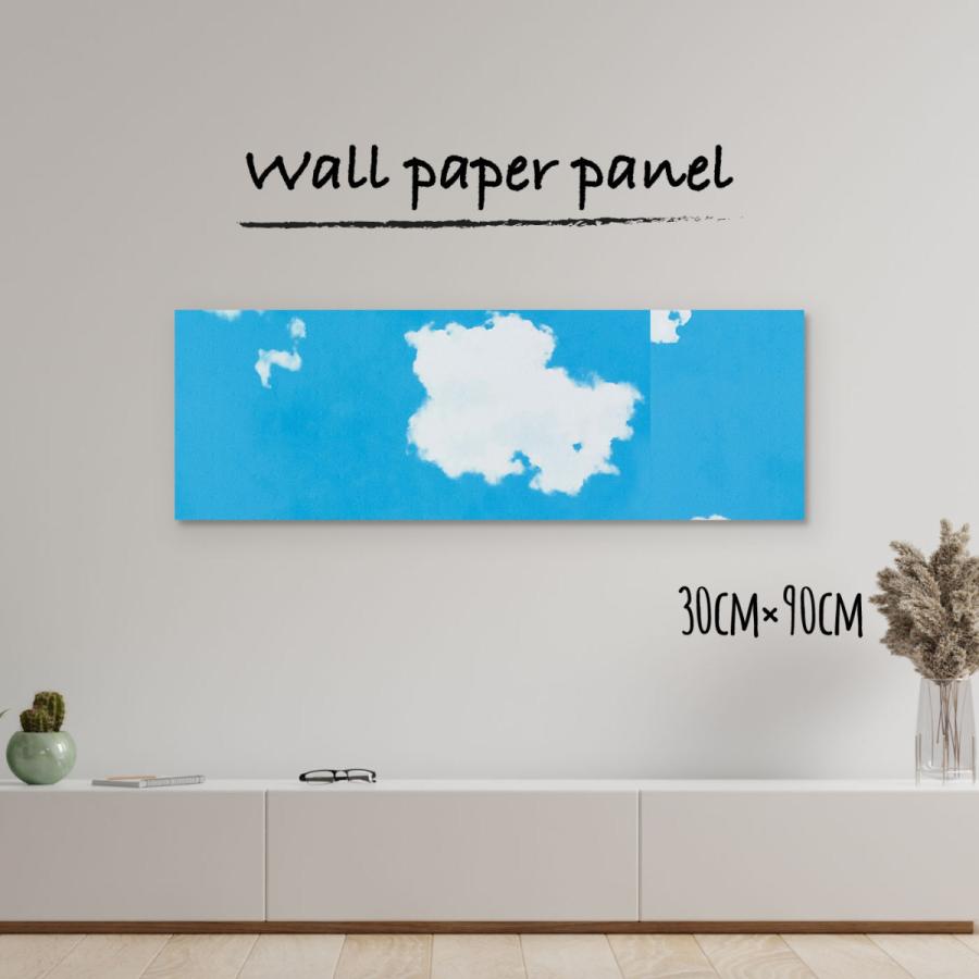 公式サイト 壁紙 壁掛け おしゃれ アートパネル クロス 木 ハンドメイド 日本製 アクセントクロス 凸凹 エンボス 長方形 景色30cm 90cm 青 ブルー 入道雲 青空 雲 空 自然 ファブリックパネル Pathwaysfl Org