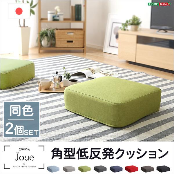 しっとり沈むカバーリング低反発クッション 洗濯可能なクッションカバー 角型【 joue - ジュー - 】同色 2個SETの画像