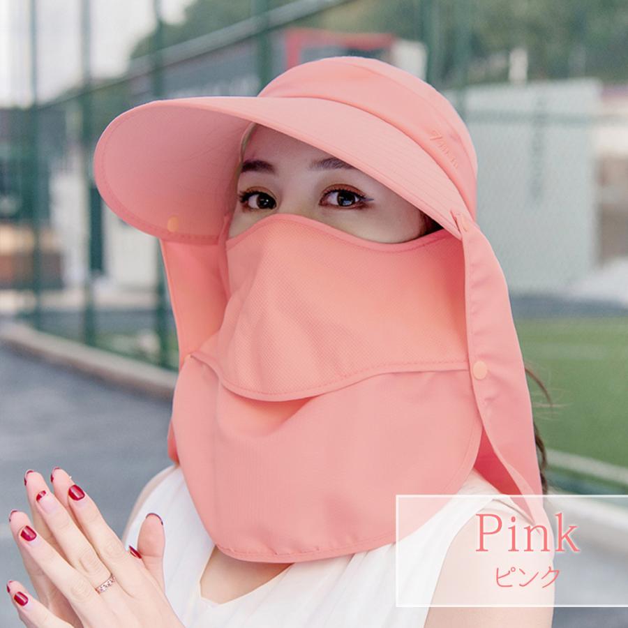 キャップ サンバイザー レディース UPF50+ UVカット 日焼け防止