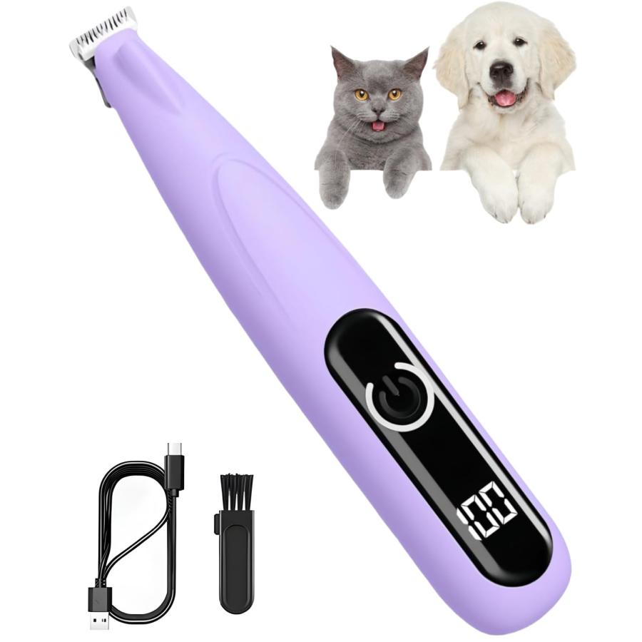 ペット用バリカン 犬用バリカン USB充電 LEDディスプレー LEDライト