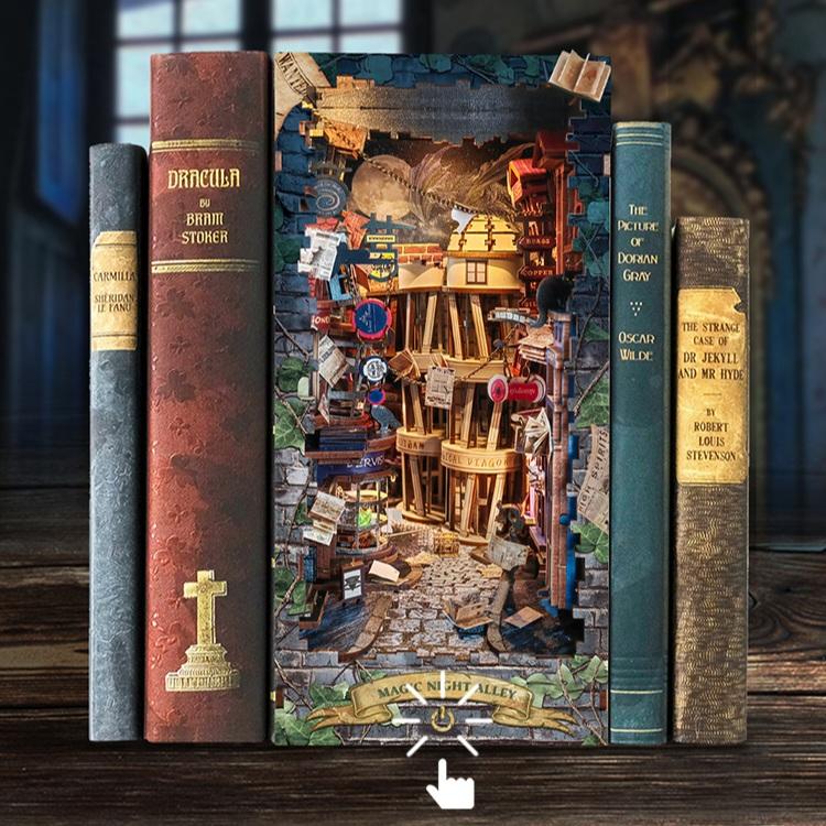ミニチュアハウス 魔法の夜街 木製手作りキット ブックヌ ック キット