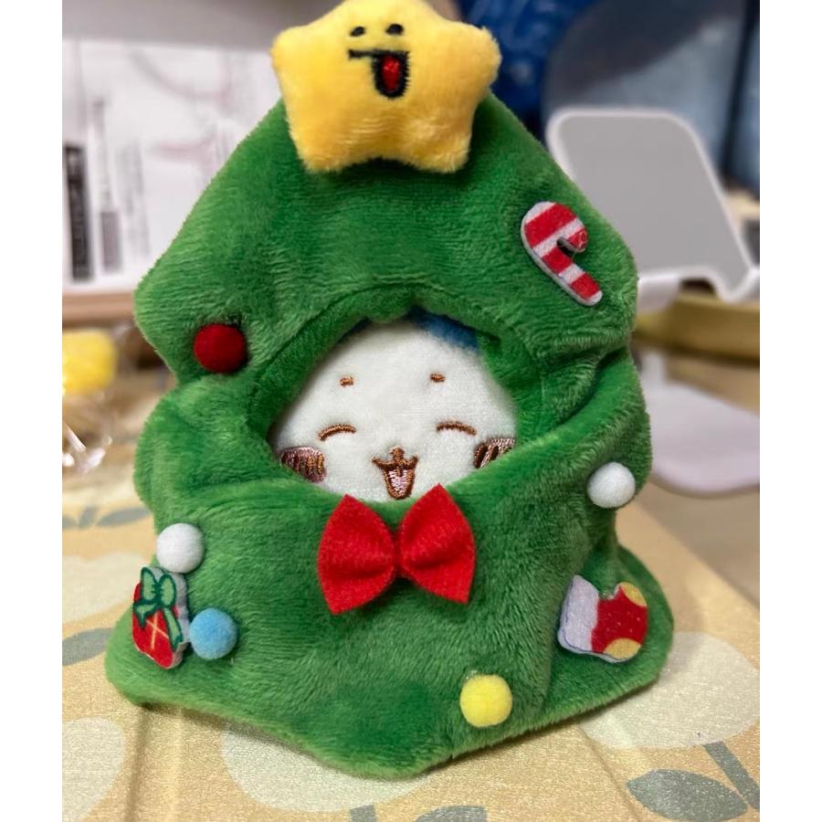 クリスマスツリー 被り物 10cm ぬいぐるみ ぬい服 ちいかわ チビ クリスマスツリー 被り物 10cm ぬいぐるみ ぬい服 ちいかわ チビ
