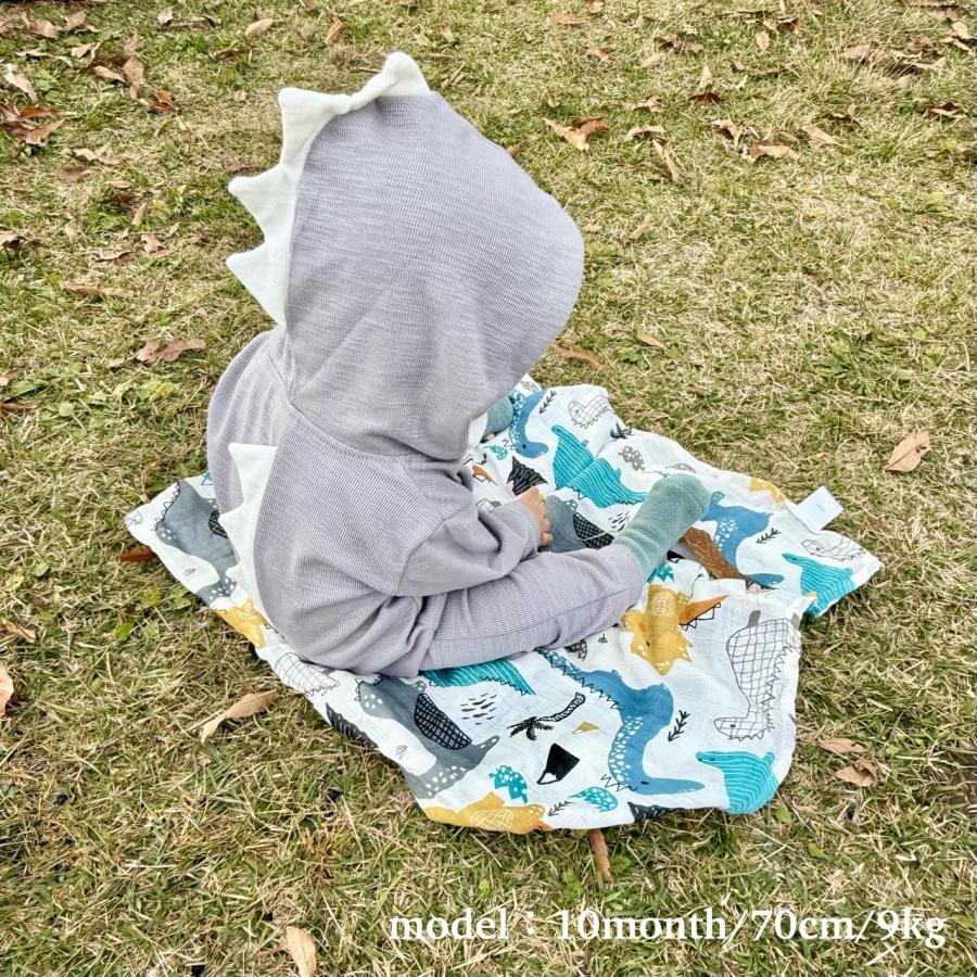 正規品 ヒスミニ おくるみロンパース2点セット 美品 出産祝い 男の子 ロンパース 70 長袖 おくるみ ガーゼ 双子 ギフト