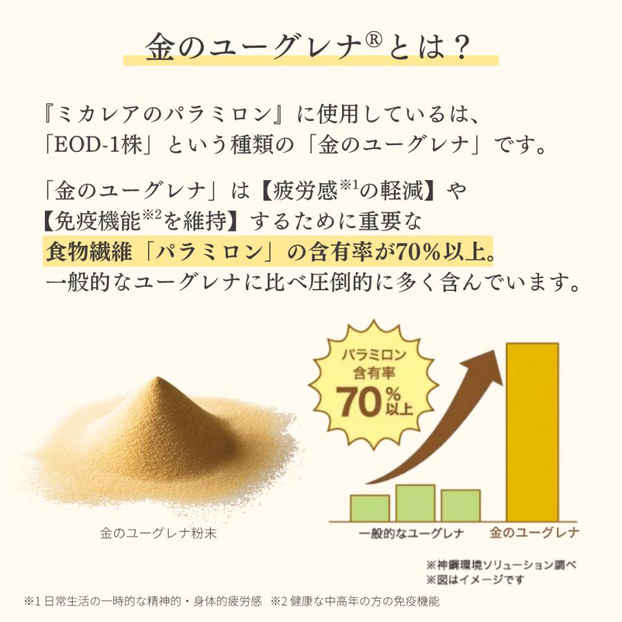 お得な3袋セット【公式】ミカレアのパラミロン 90日分（30日分×3）機能