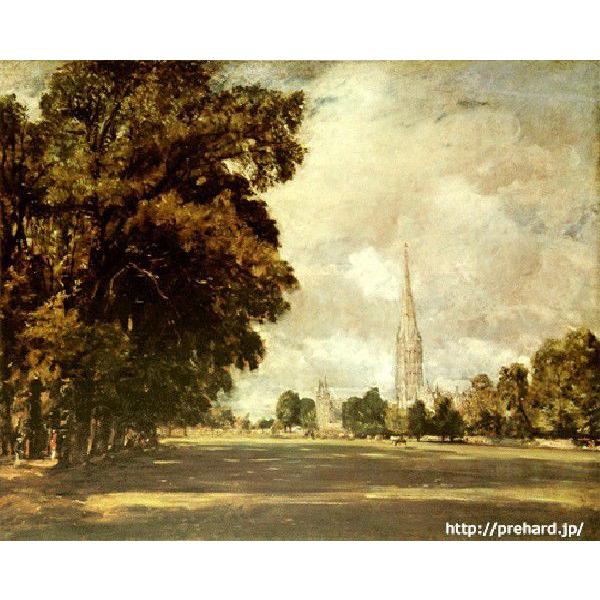 コンスタブル「ソールズベリー大聖堂」 原画同縮尺近似 （15号）（プリハード・デジタグラ）