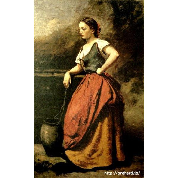 コロー 「井戸端の女」 原画同縮尺近似（12号）（プリハード・デジタグラ）