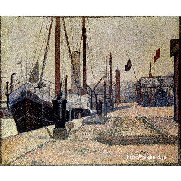 スーラ「オンフルール港の船」 原画同縮尺近似（10号）(プリハード・デジタグラフ）