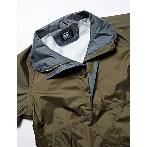 代引き手数料無料 シマノ Shimano シマノ 釣りウェア 防水 透湿 L カーキ Ra 027q Dsベーシックスーツ フィッシング レインウェア Shimano ウエア