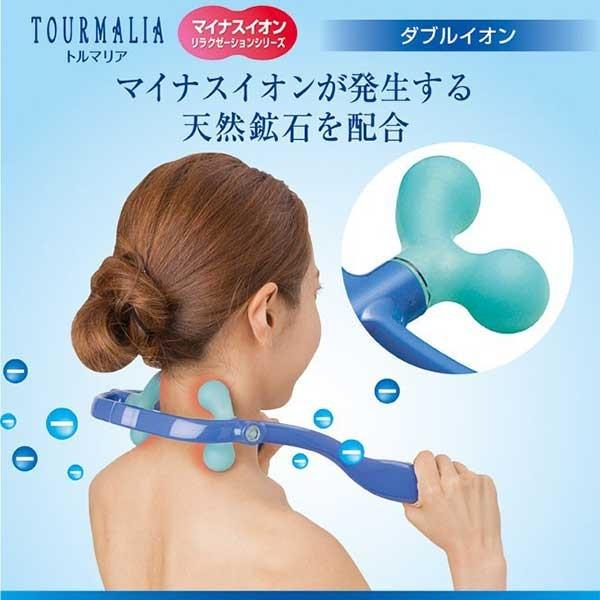 Sale 肩こり 解消 グッズ 首コリ 指圧グッズ 指圧器具 指圧棒 マッサージ ツボ ツボ押しグッズ 肩甲骨 口コミ 効果 トルマリア ダブルイオン 1コ入