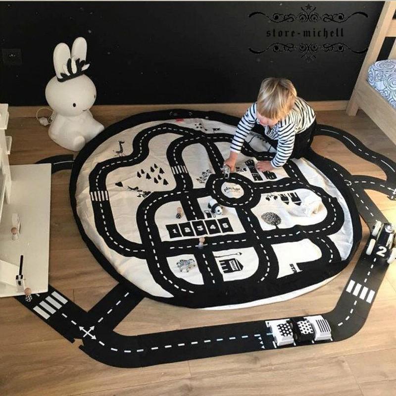 ベビープレイマット キッズ 遊びマット おもちゃ収納袋 片付けマット ブロック収納マット かわいい おしゃれ 北欧 誕生日プレゼント Xrxmet Michell 通販 Yahoo ショッピング