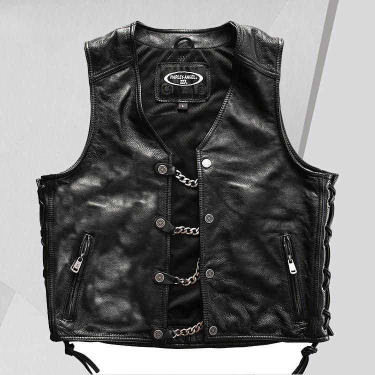 代引不可 バイク革ベスト ライダーメンズ 牛革 バイクジャケット ライダースベスト 牛革バイクベスト バイクウェア レザー 本革 前開き カジュアル 革ジャン 国際ブランド Www Tecbios Com