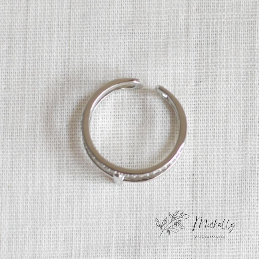 リング 指輪 クロス シルバー ファッションリング 上品 かわいい キラキラ おしゃれ フリーサイズ レディース | ブランド登録なし | 03