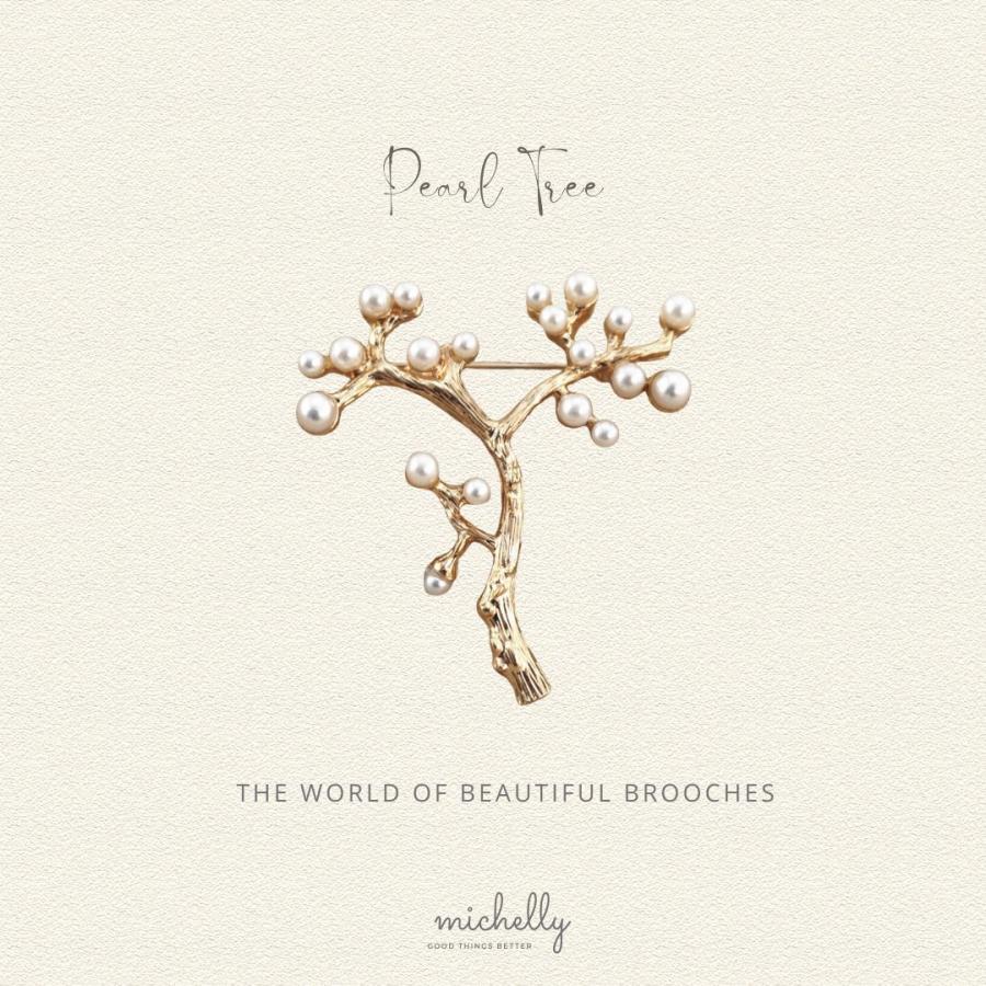 ブローチ パール ツリー 北欧風 ゴールド ナチュラル 大人 かわいい フォーマル 卒業式 入学式 クリスマス | ブランド登録なし