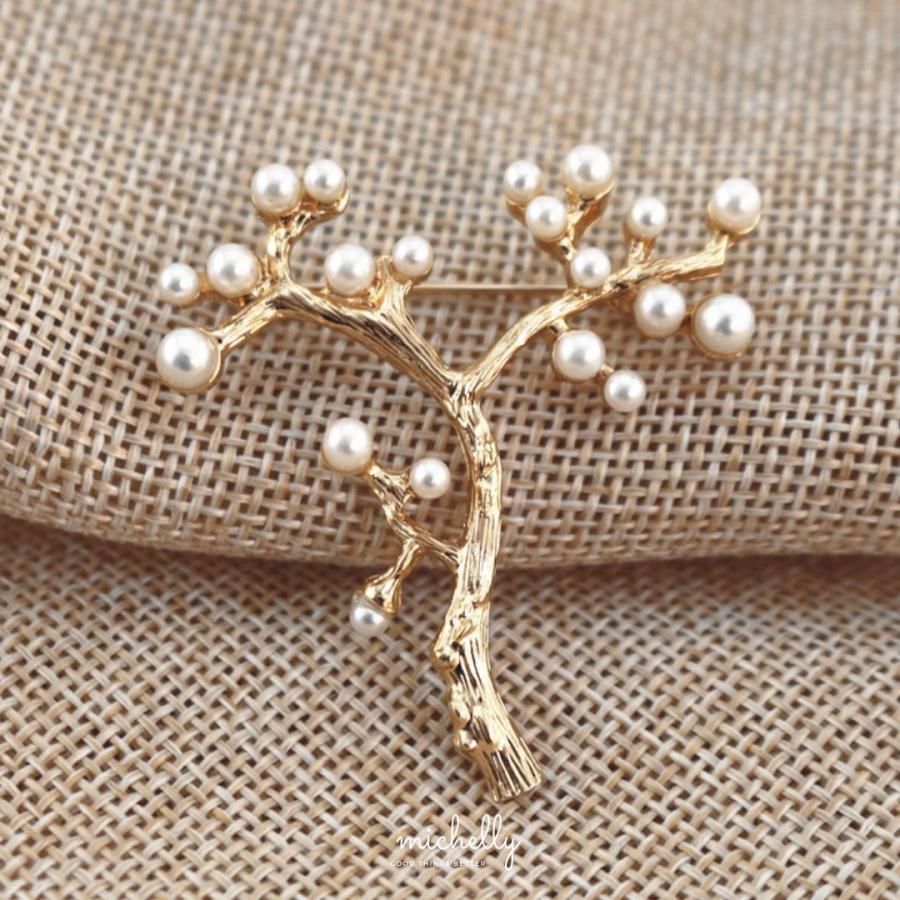 ブローチ パール ツリー 北欧風 ゴールド ナチュラル 大人 かわいい フォーマル 卒業式 入学式 クリスマス | ブランド登録なし | 03