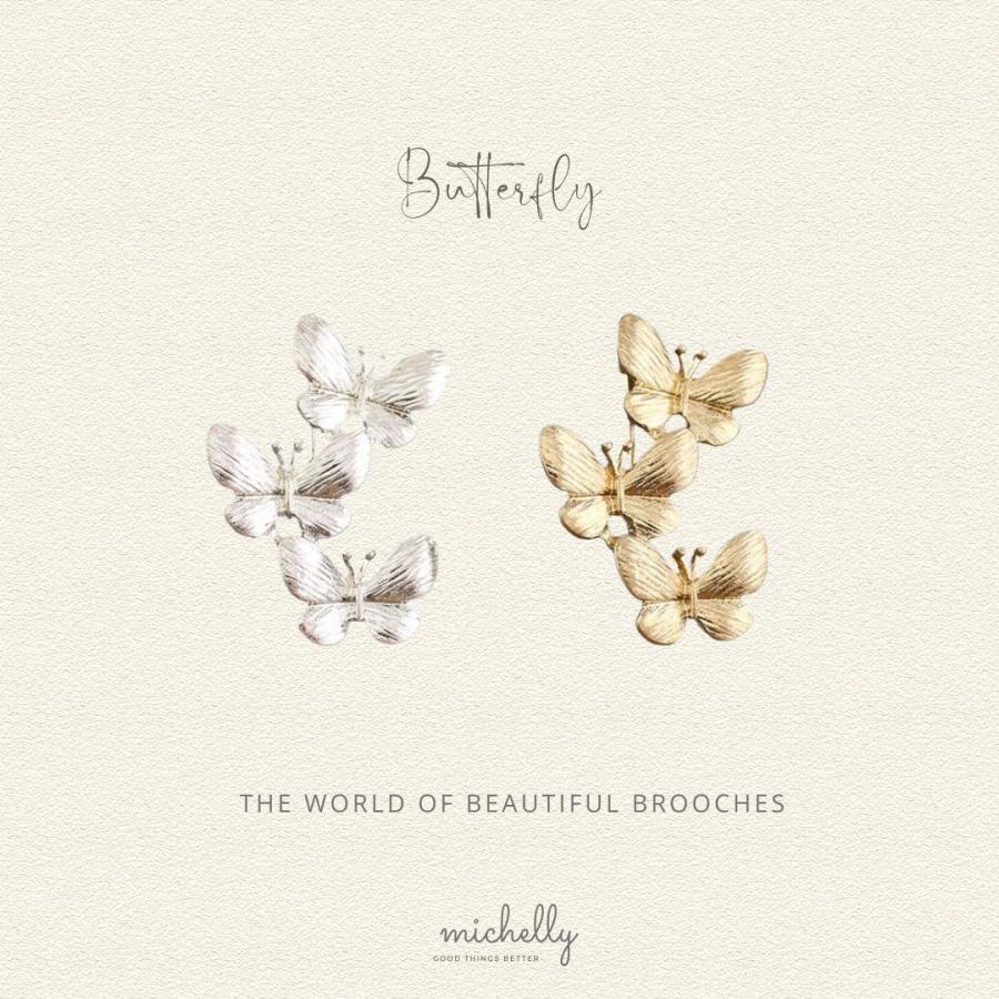 ブローチ バタフライブ ゴールド シルバー 北欧風 蝶  ナチュラル アンティーク風 エレガント シンプル | ブランド登録なし