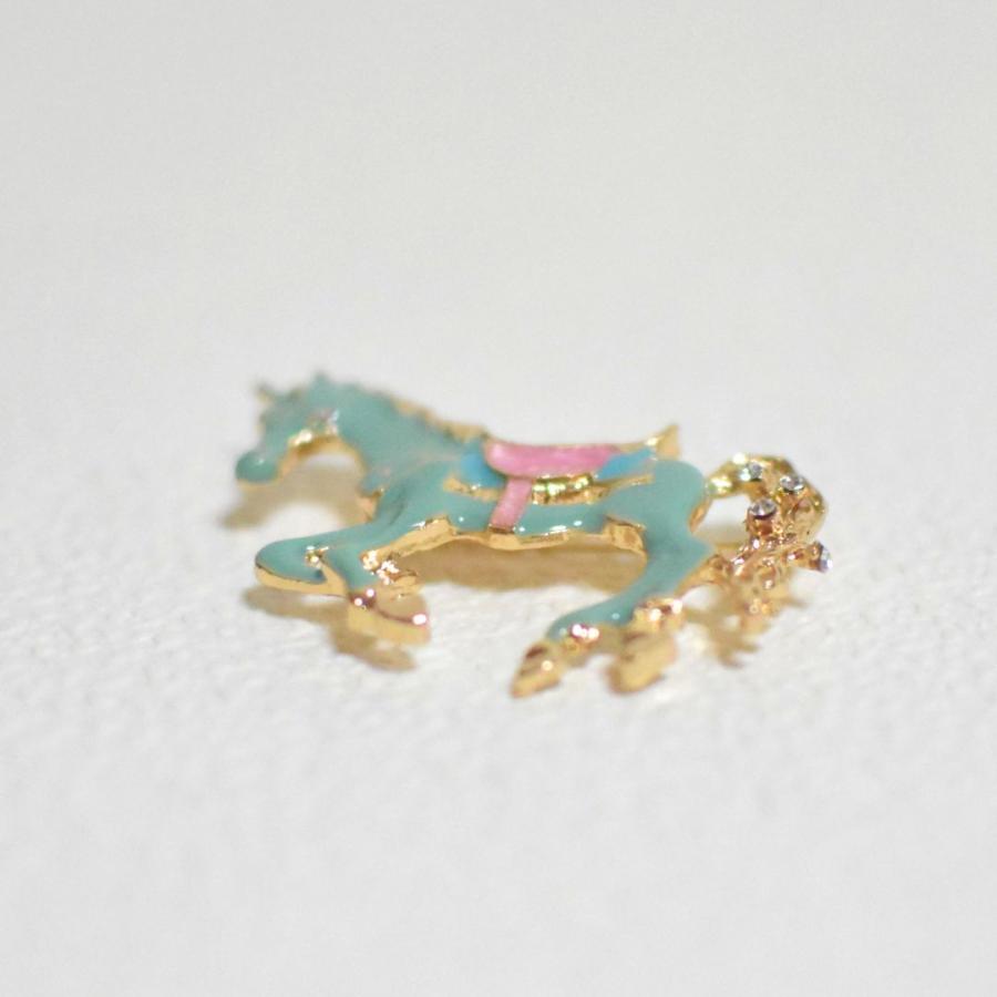 ブローチ ユニコーン ミント オレンジ ネイビー ゴールド 馬 モチーフ アクセサリー おしゃれ かわいい 大人 | ブランド登録なし | 10