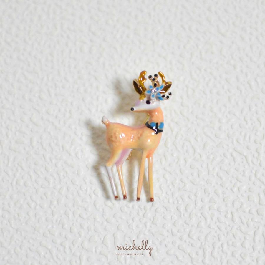 ブローチ 子鹿 北欧風 ゴールド エナメル おしゃれ ナチュラル フェミニン プレゼント ギフト 上品 大人 | ブランド登録なし | 02