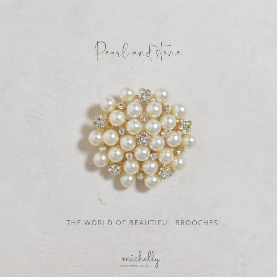ブローチ パール ストーン ビジュー 入学式 卒業式 サークル おしゃれ きれいめ フォーマル 華やか | ブランド登録なし