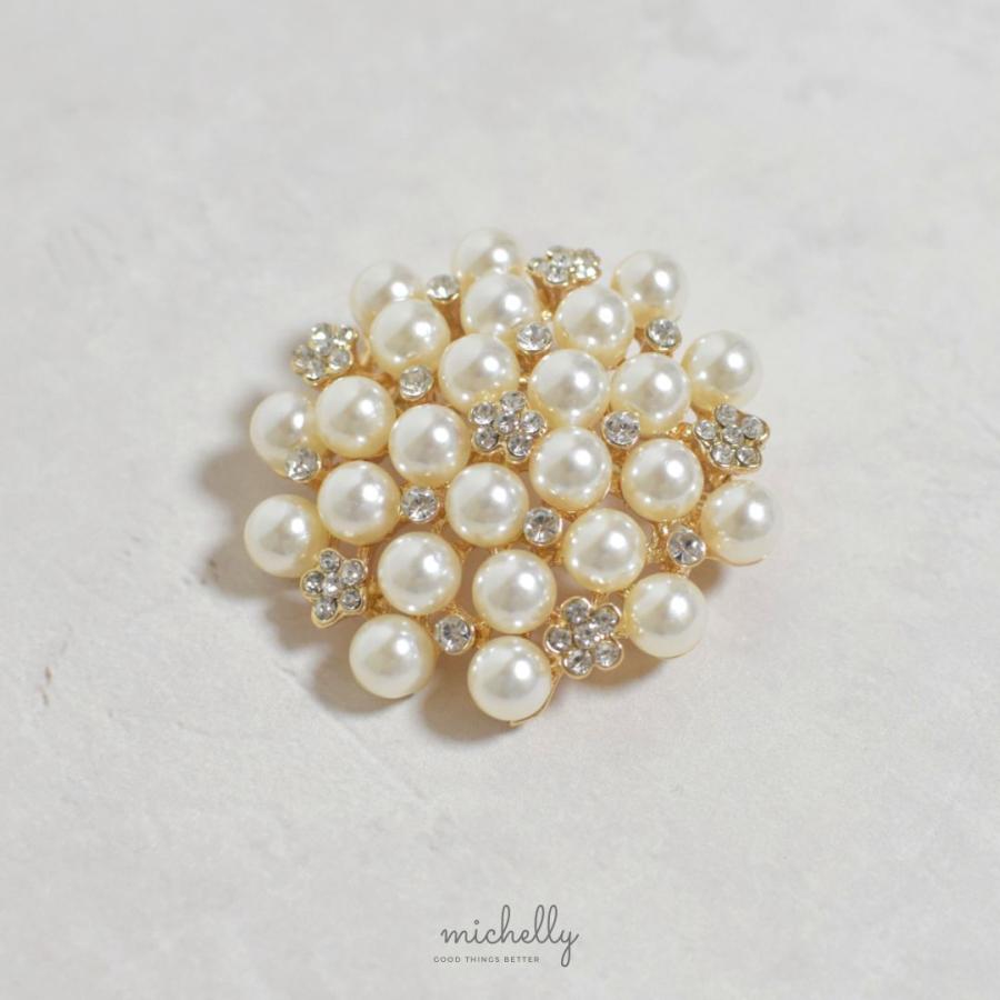 ブローチ パール ストーン ビジュー 入学式 卒業式 サークル おしゃれ きれいめ フォーマル 華やか | ブランド登録なし | 01