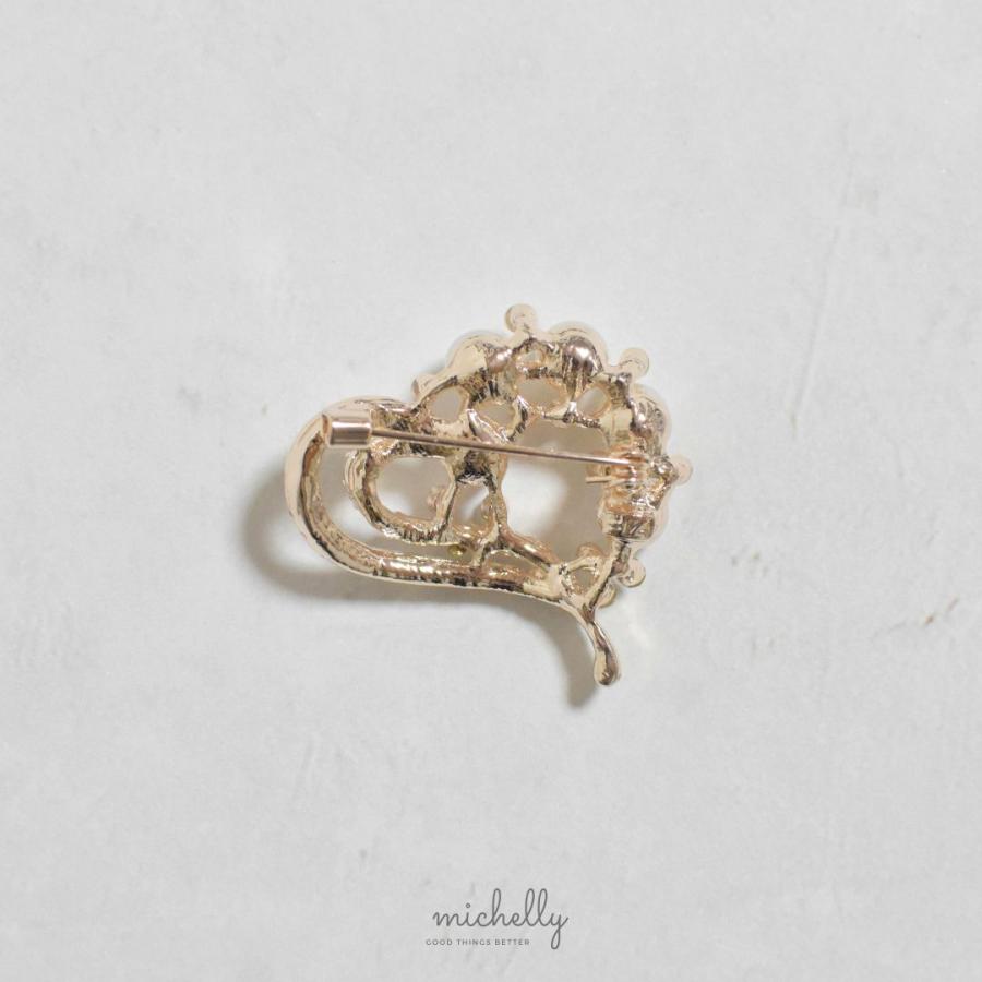 ブローチ ハート パール ストーン 入学式 卒業式 おしゃれ きれいめ フォーマル 上品 華やか | ブランド登録なし | 02