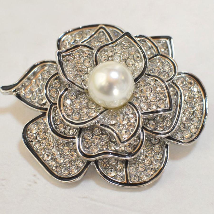 ブローチ カメリア パール ストーン シルバー 入学式 卒業式 大きめ おしゃれ きれいめ フォーマル 華やか | ブランド登録なし | 04