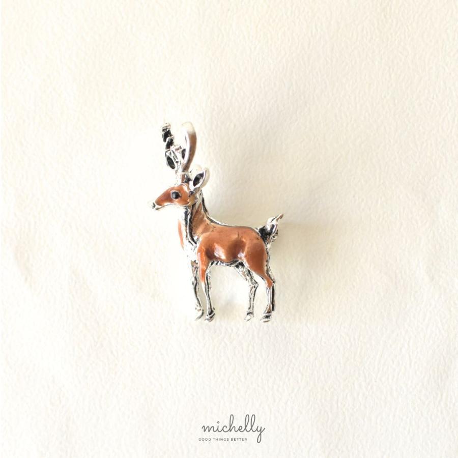 ブローチ 鹿 ブラウン シルバー 動物 ジャケット 帽子 バッグ おしゃれ かわいい ギフト アクセント | ブランド登録なし | 01