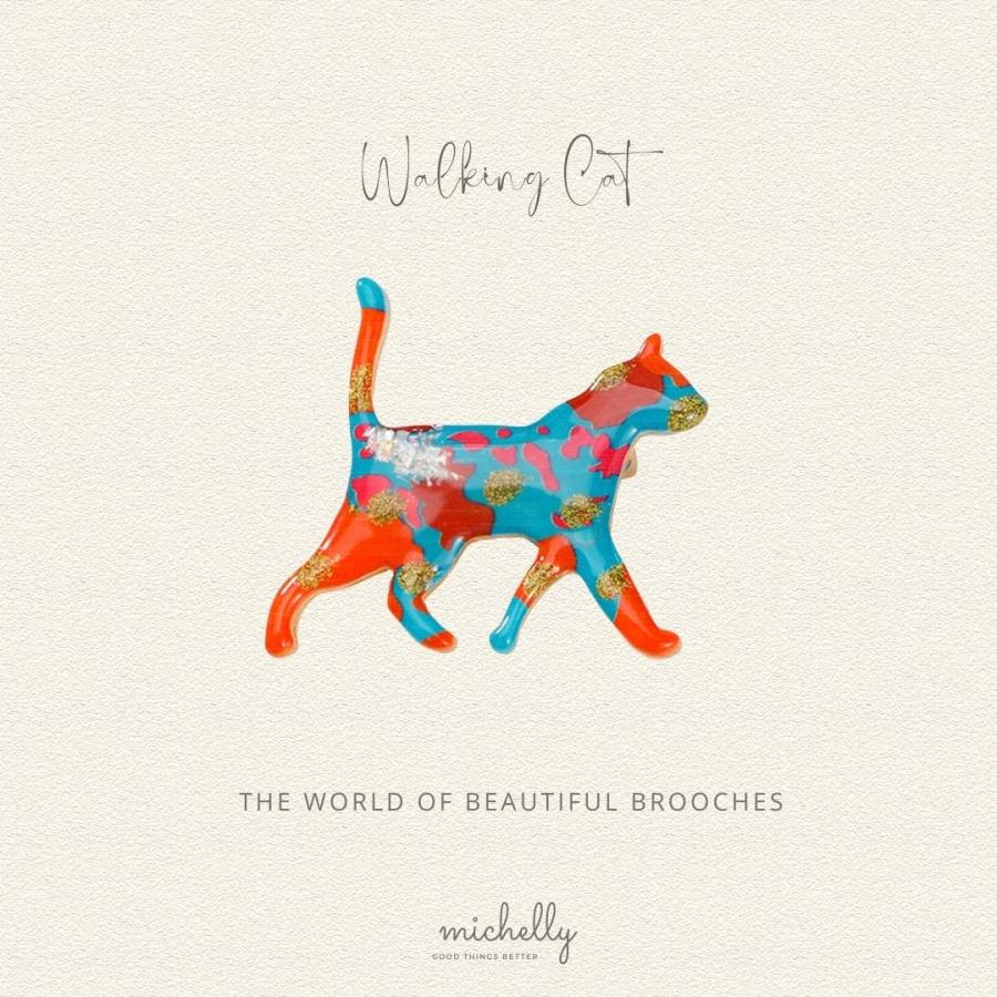猫 ブローチ カラフル アート ネコ モチーフ 大人可愛い おしゃれ ねこ | ブランド登録なし