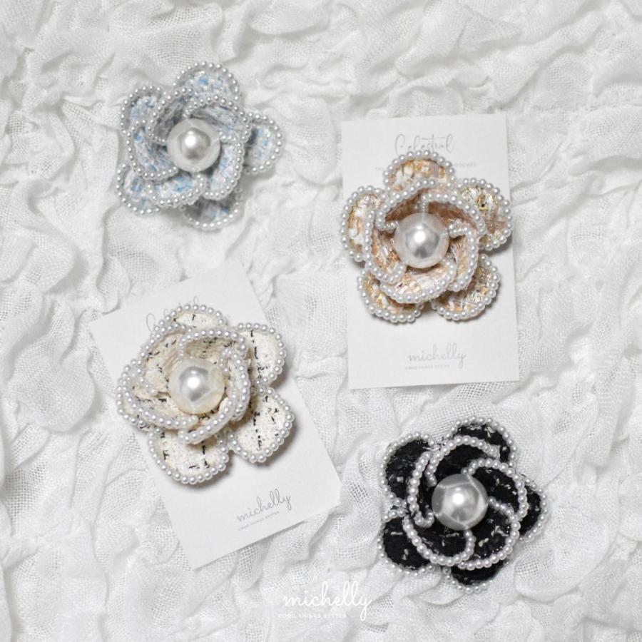 カメリア ブローチ パール ツイード 上品 入学式 卒業式 セレモニー フォーマル コサージュ | ブランド登録なし | 05